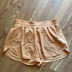 Lululemon 5” Track That Shorts Sz 12 Monarch Orange